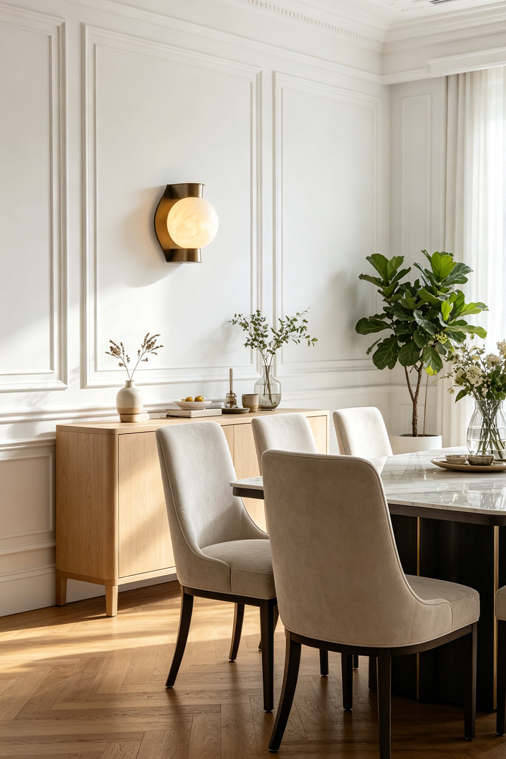 Lunar Alabaster Wall Sconce for Kitchen | Samu  Lamp