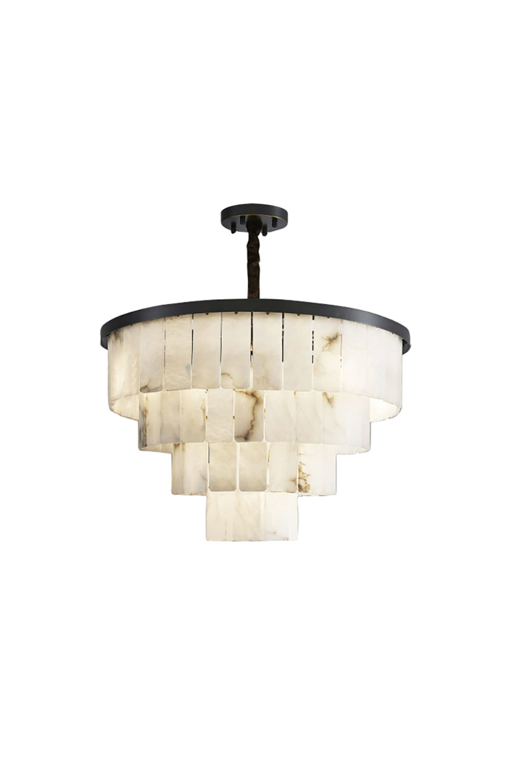 Luxurious Cascading Snow Plaster Chandelier
