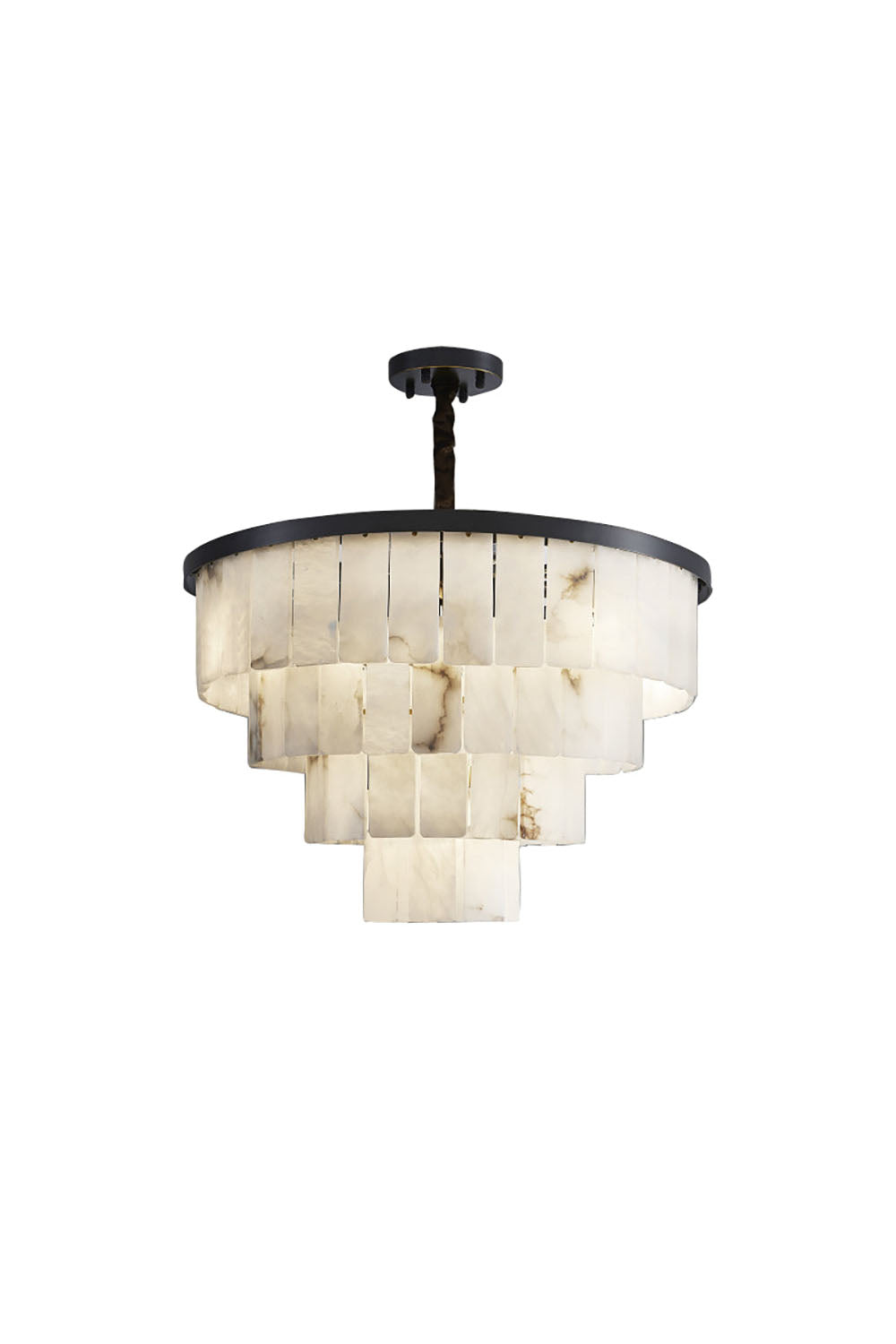 Luxurious Cascading Snow Plaster Chandelier