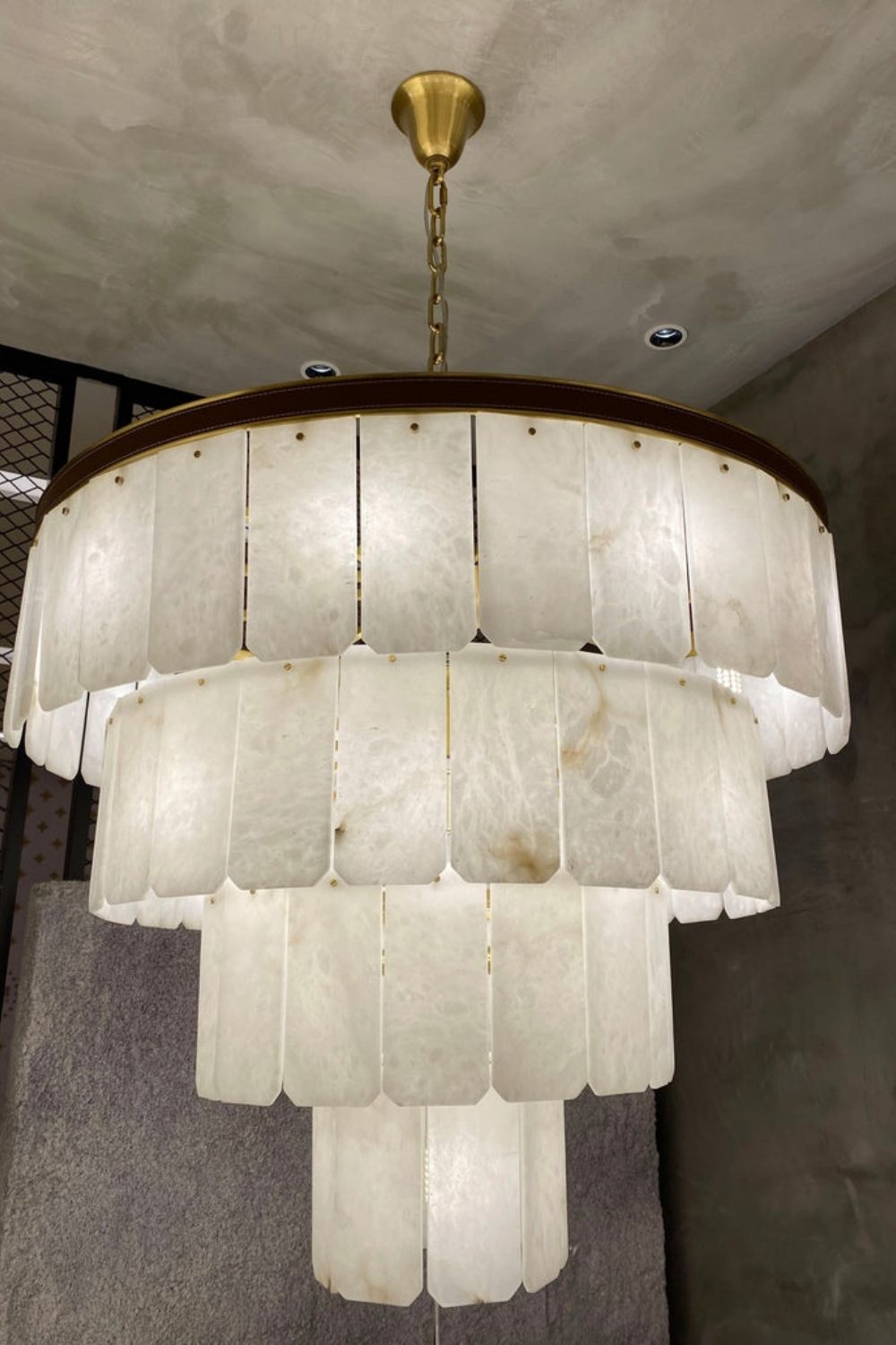Luxurious Cascading Snow Plaster Chandelier