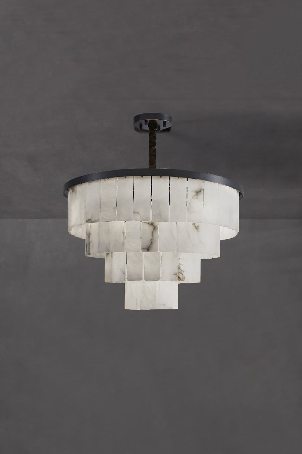 Luxurious Cascading Snow Plaster Chandelier