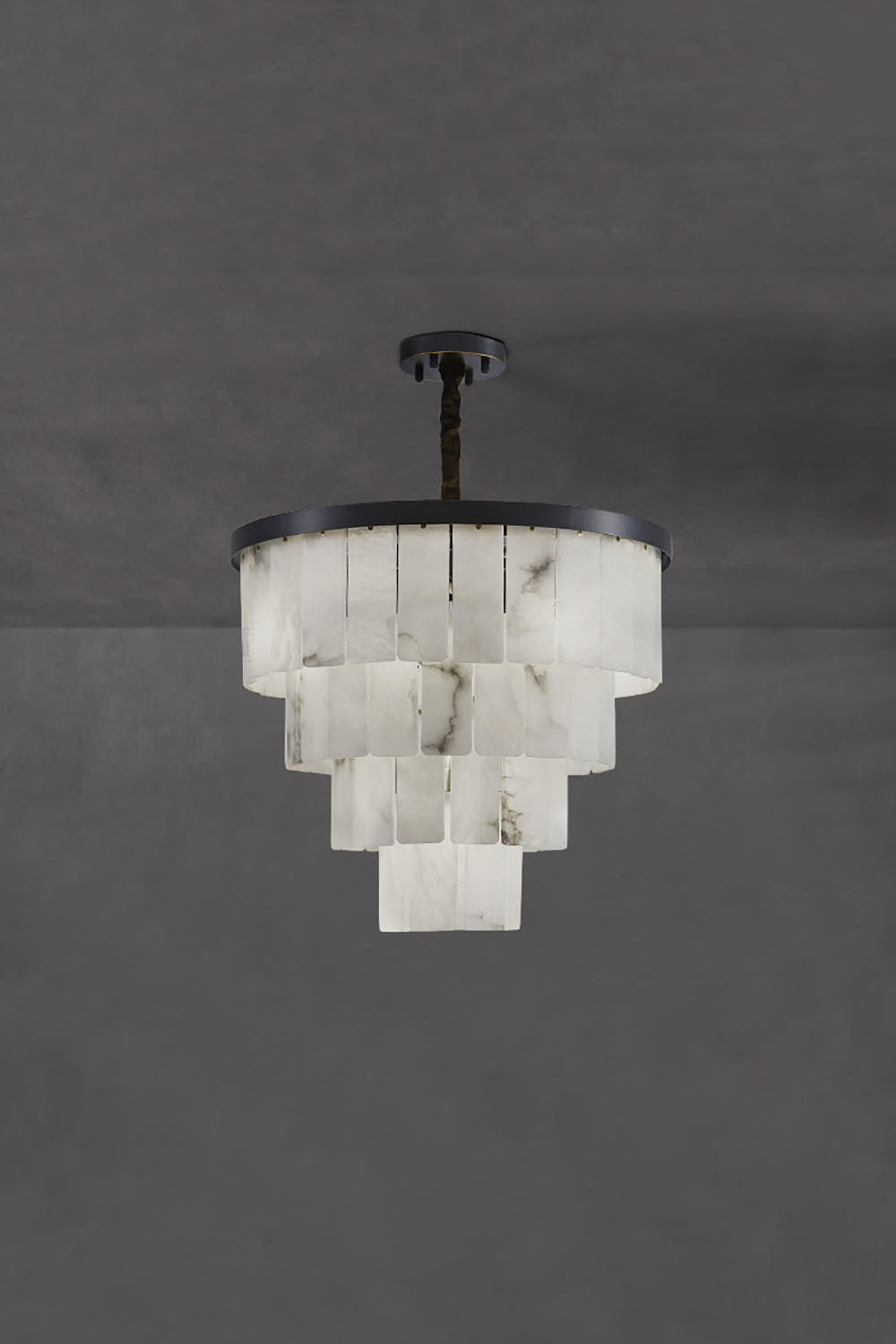 Luxurious Cascading Snow Plaster Chandelier