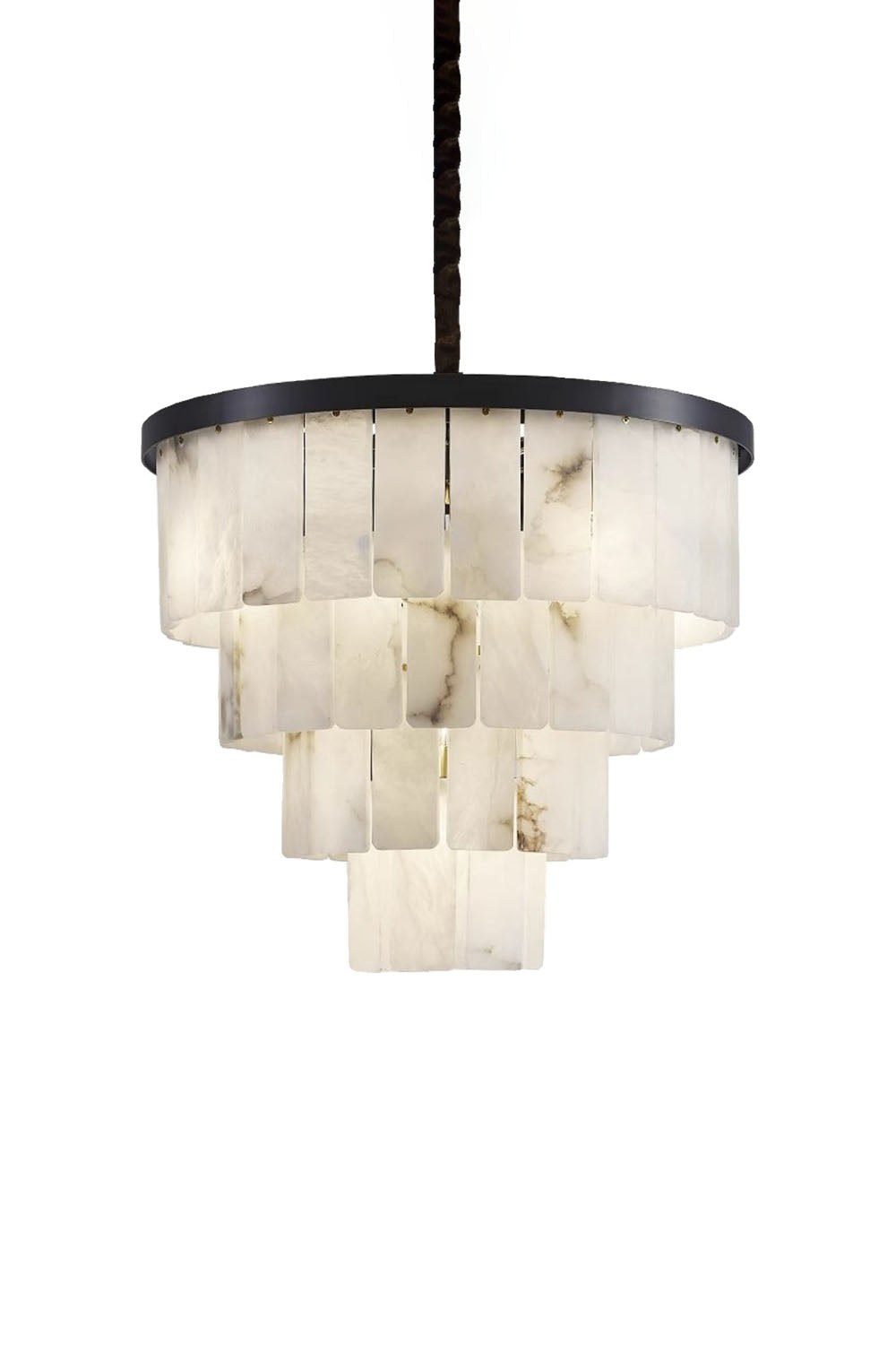 Luxurious Cascading Snow Plaster Chandelier