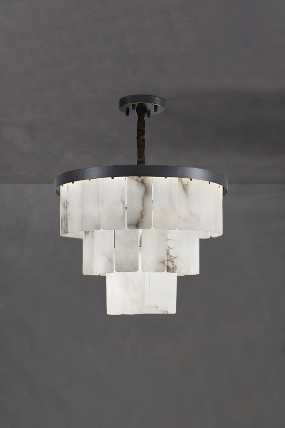 Luxurious Cascading Snow Plaster Chandelier