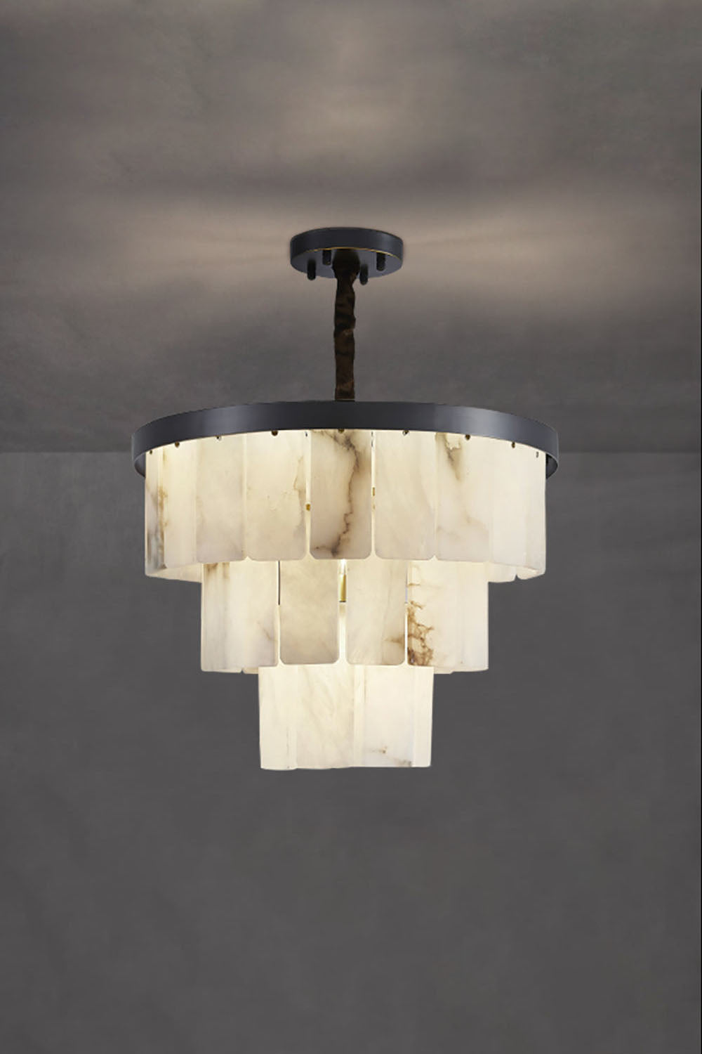 Luxurious Cascading Snow Plaster Chandelier