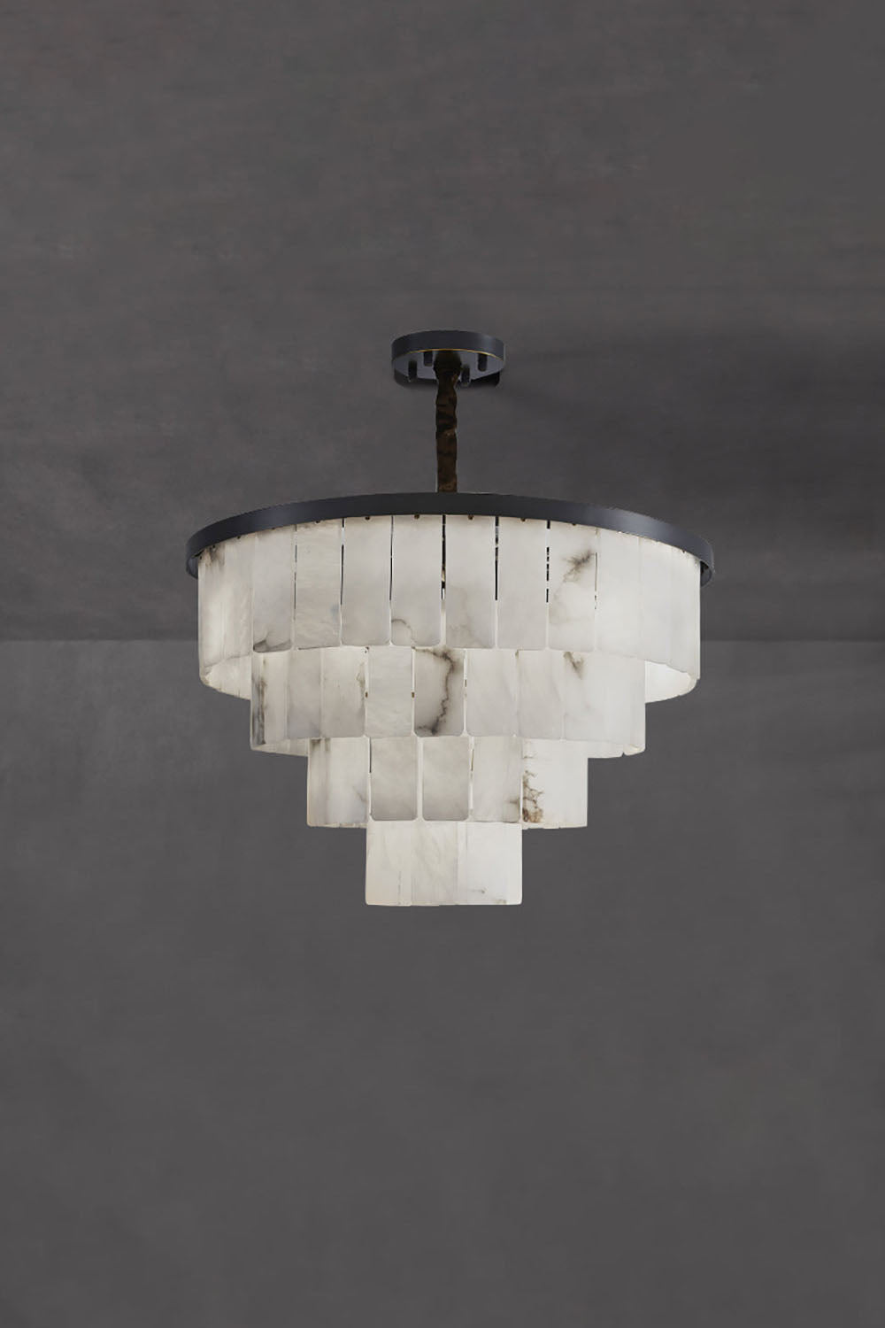 Luxurious Cascading Snow Plaster Chandelier