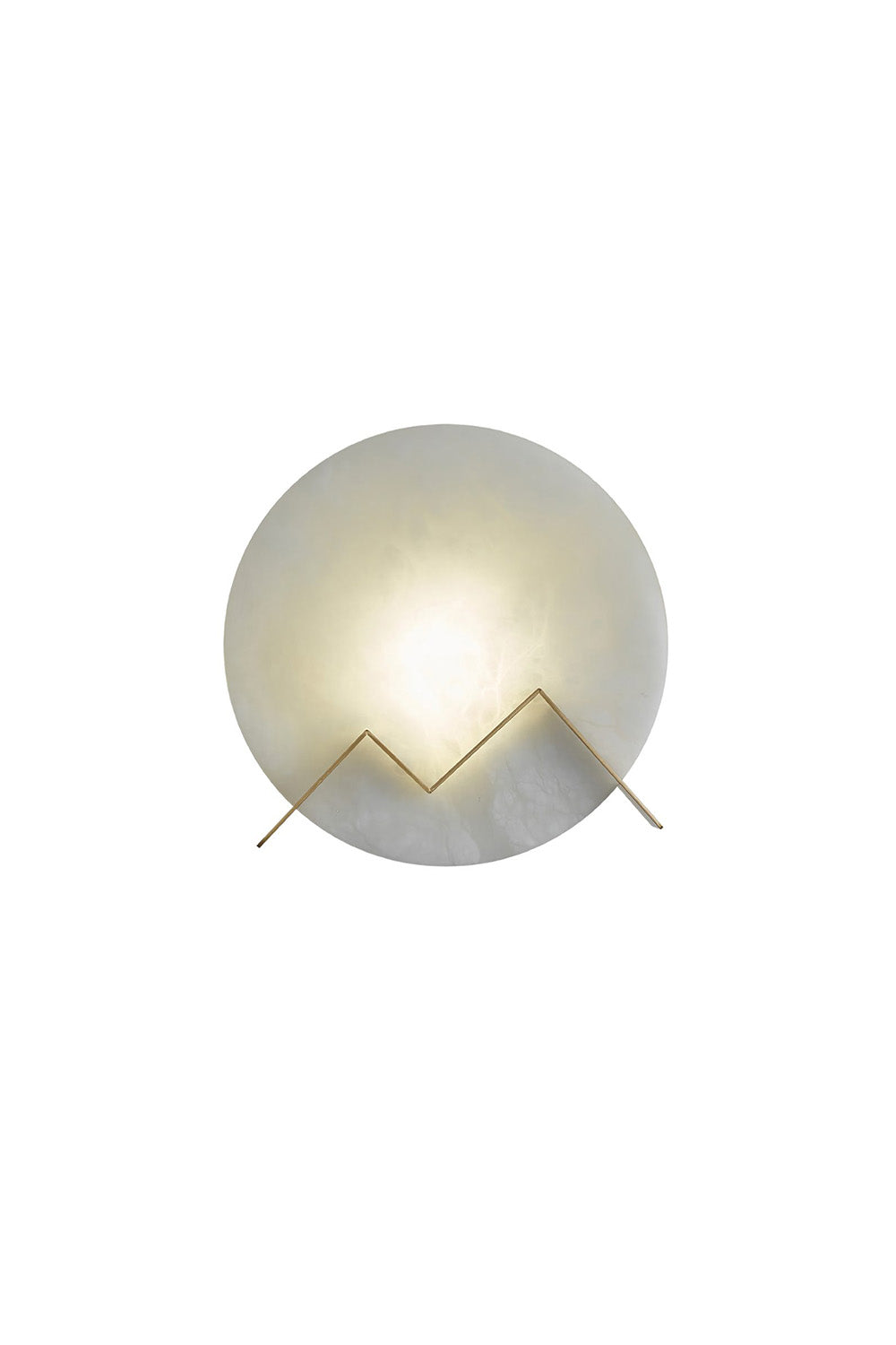 Round M Letter Alabaster Wall Lamp