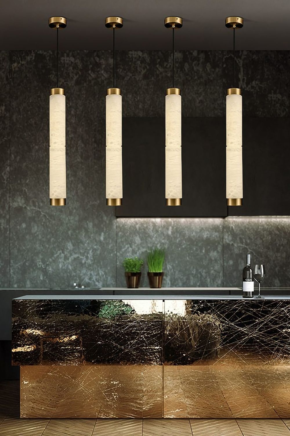 Marble Strip Pendant Lights - SamuLighting