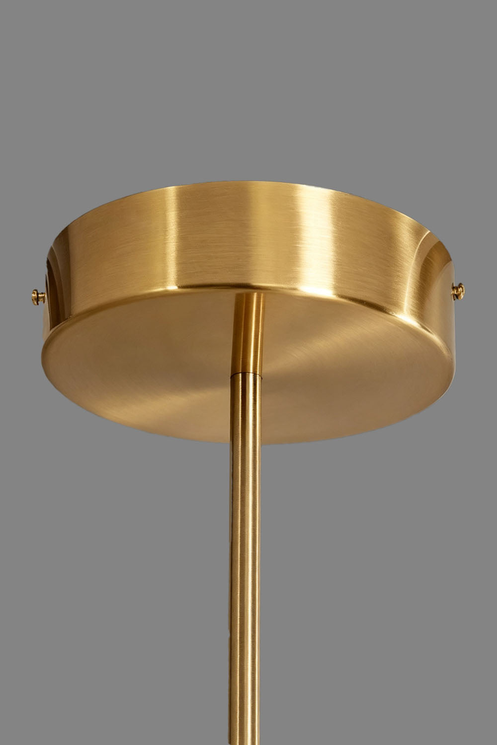 Marlen Alabaster Bar Linear Pendant Light showing the elegant brass finish and round ceiling mount.