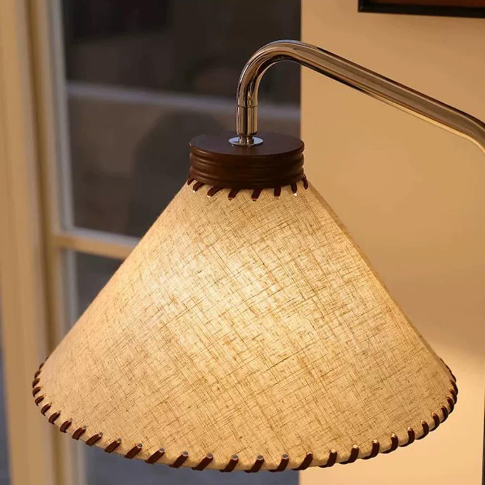 Stitched Linen Cone Shade