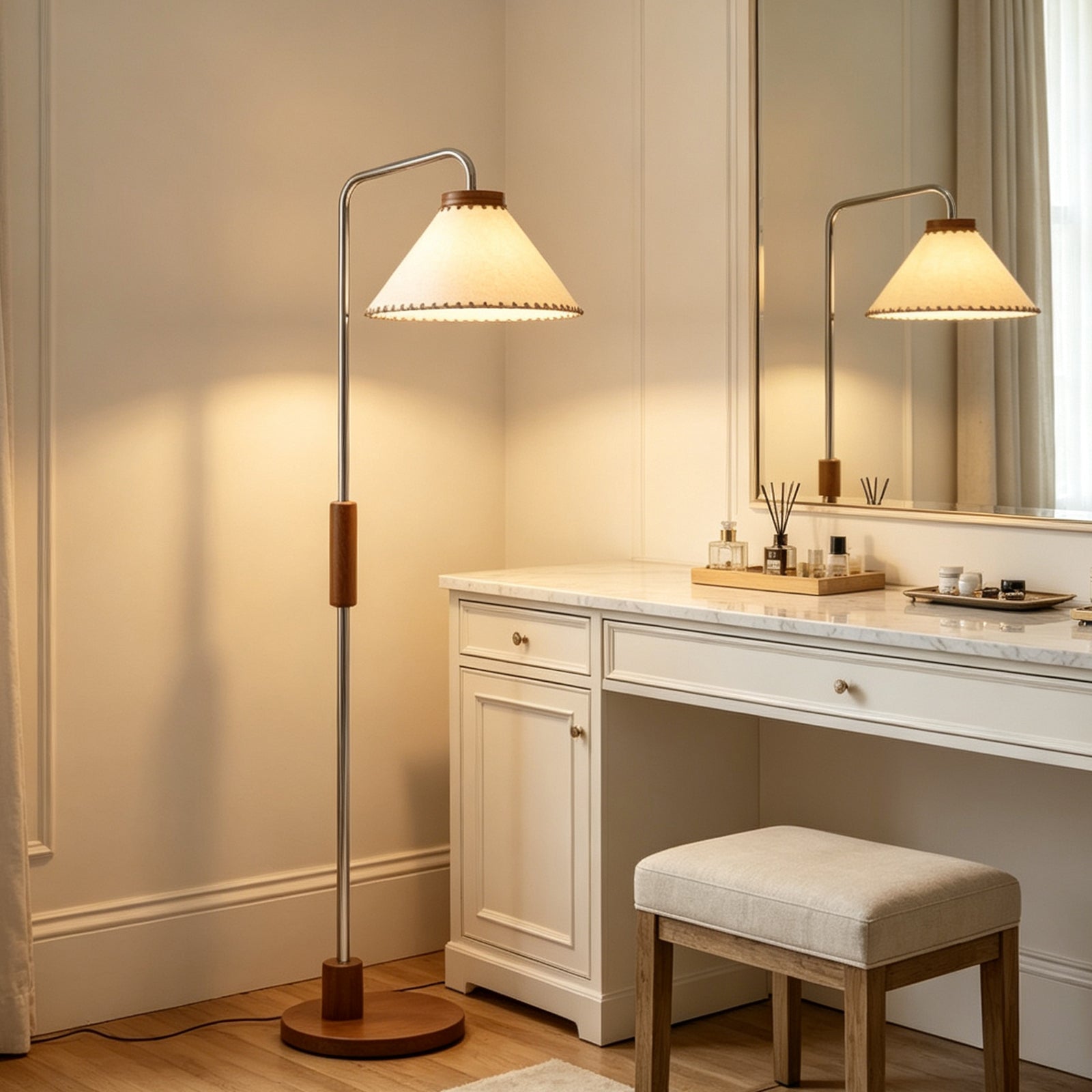 Warm Diffused Glow Through Natural Linen