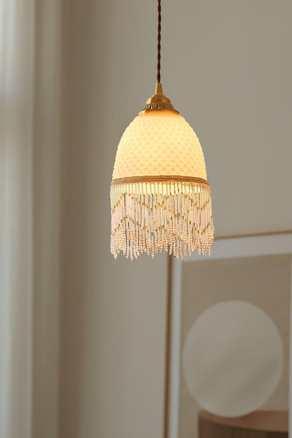 Mesh Tassel Glass Pendant Light - SamuLighting