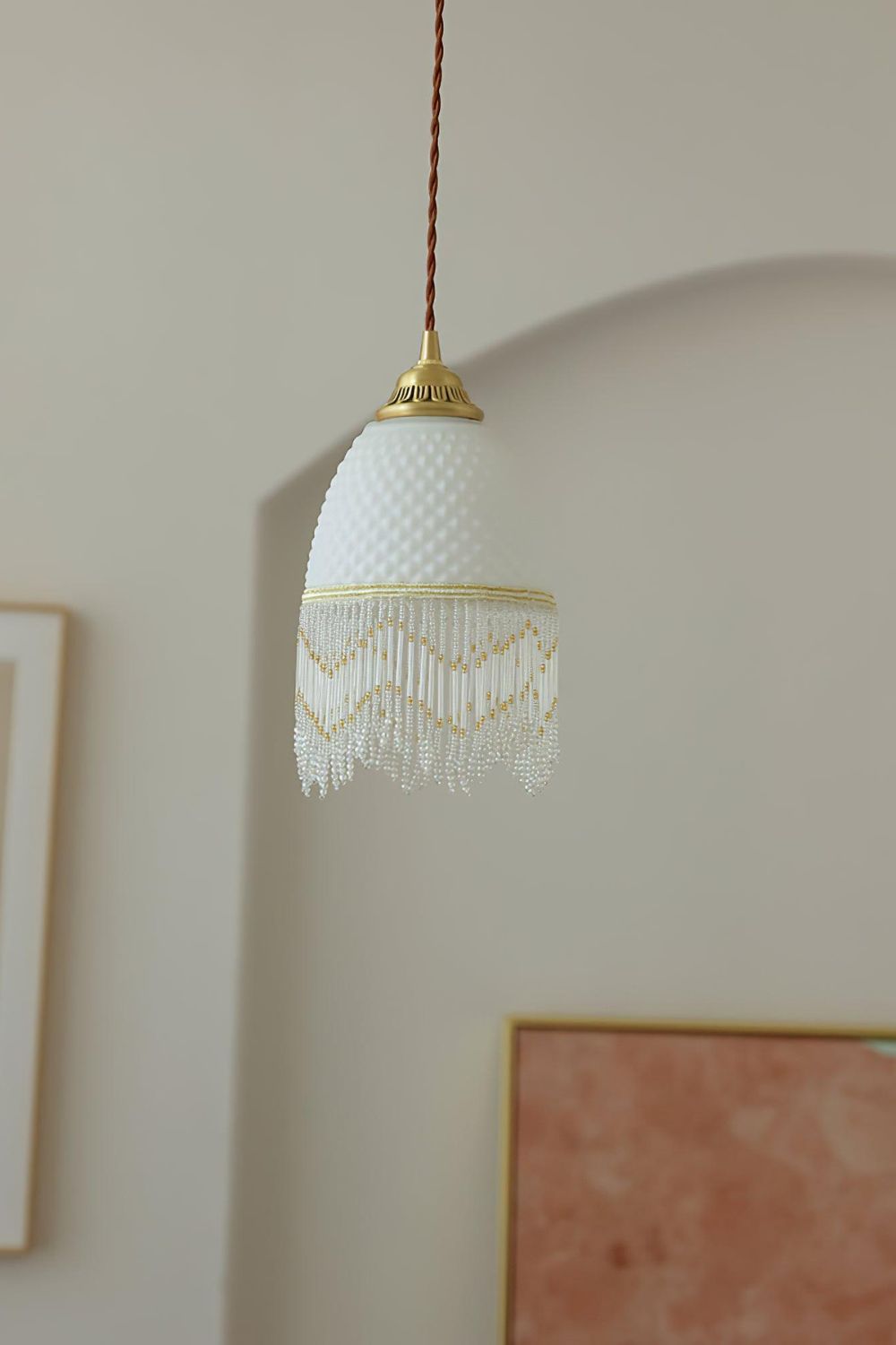 Mesh Tassel Glass Pendant Light - SamuLighting