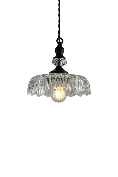 Mid-Century Clear Glass Pendant Light