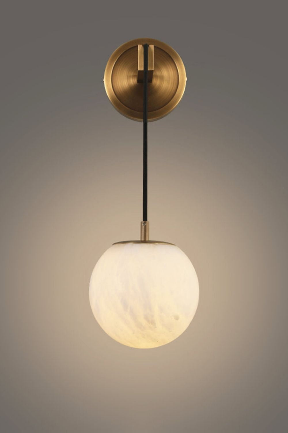 Minimalist Spherical Alabaster Wall Lamp