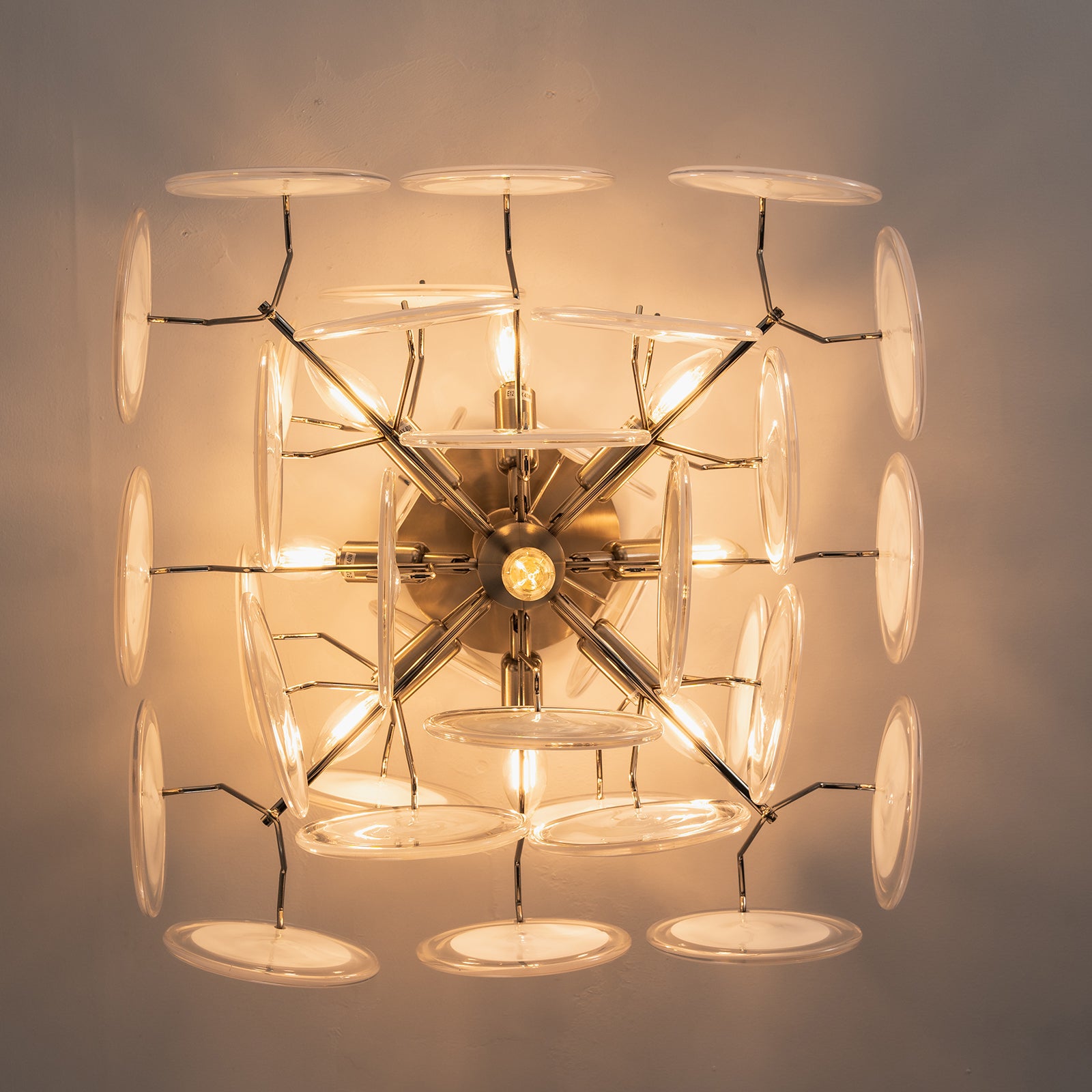Clustered Glass Disc Silhouette 