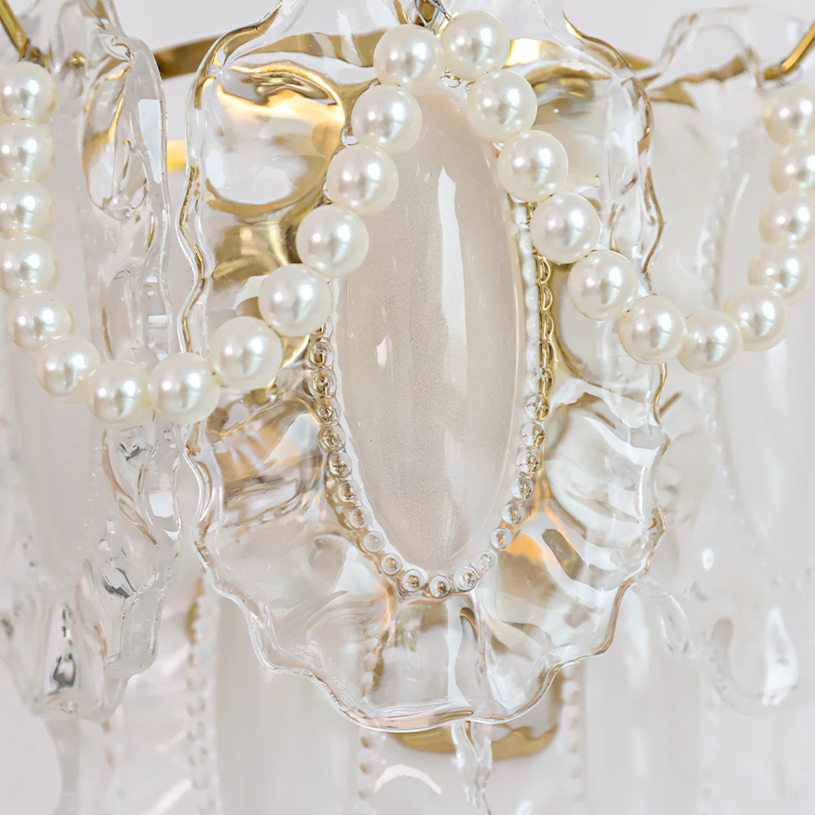 Ruffled Frosted Glass Panels