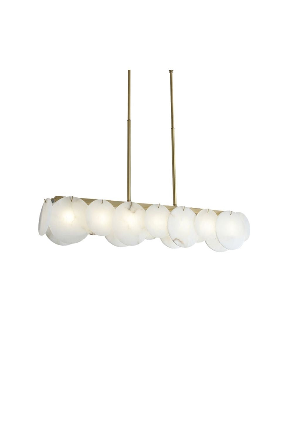 Modern Alabaster Linear Chandelier
