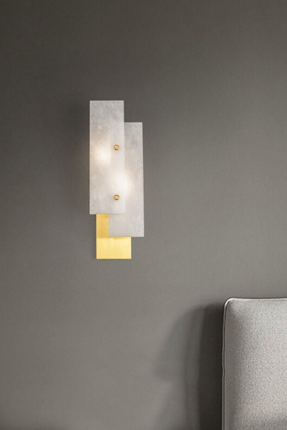 Modern Alabaster Rectangle Wall Lamp