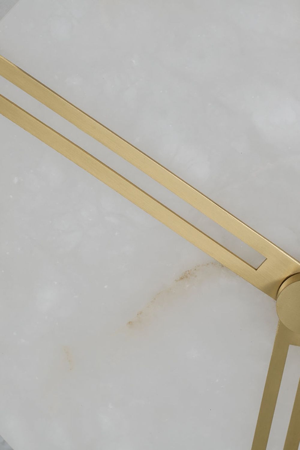 Modern Alabaster Round Copper Ceiling Lamp