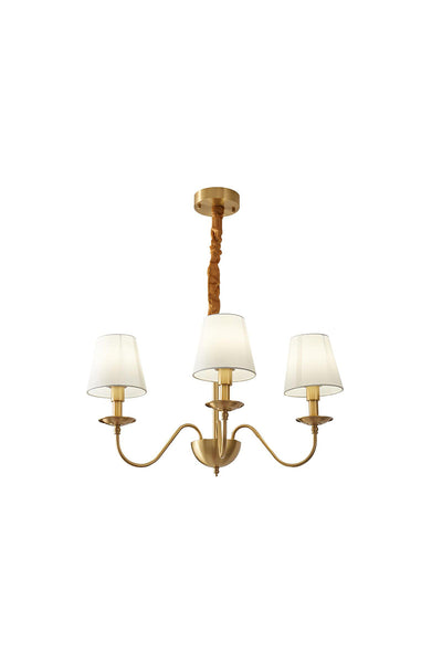 Modern Brass Fabric Chandelier