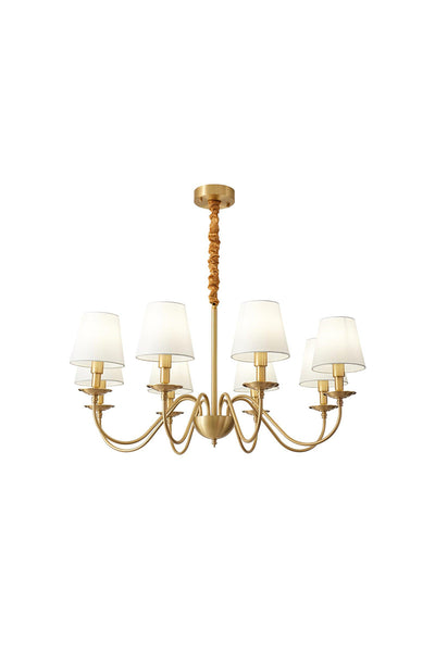 Modern Brass Fabric Chandelier