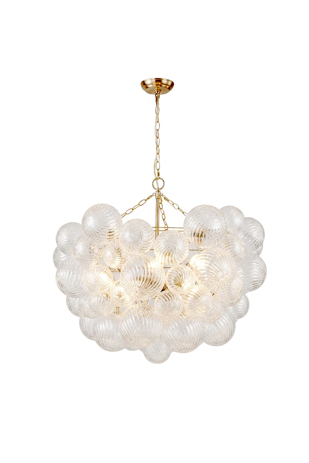 Modern Gold and Clear Glass Sphere Chandelier | SamuLighting