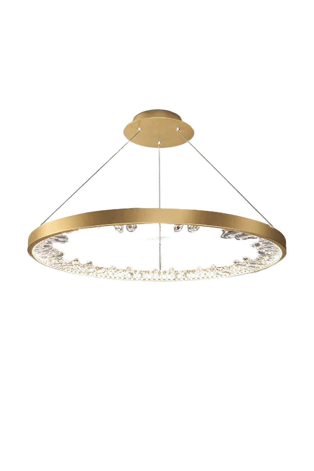 Modern Halo Crystal Ring Chandelier