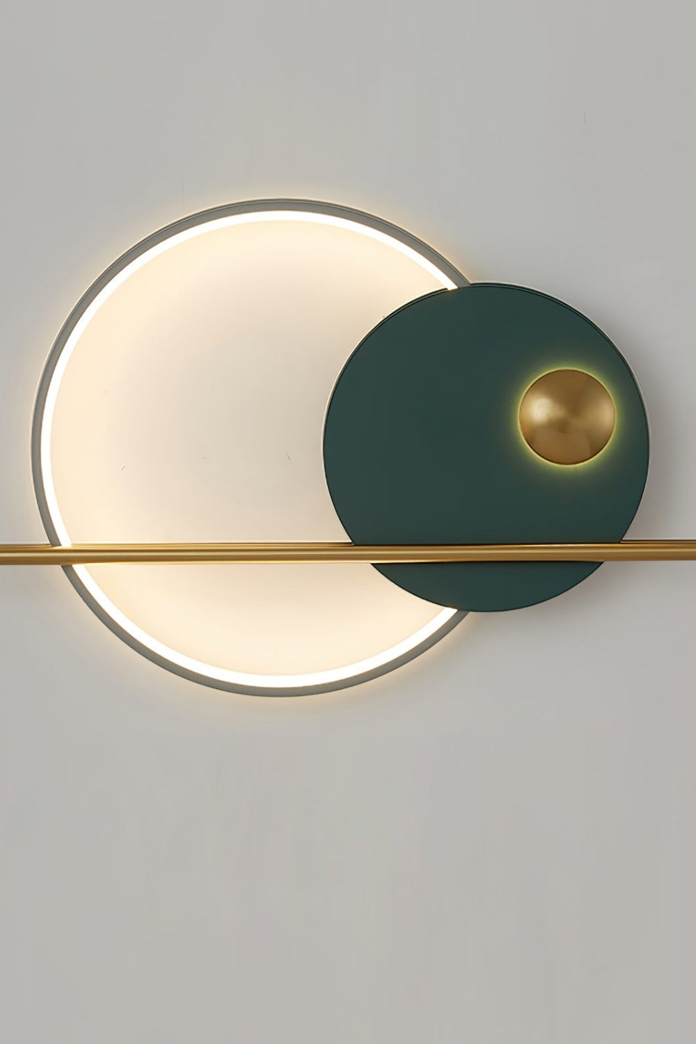 Modern Linear Double Circle Wall Light