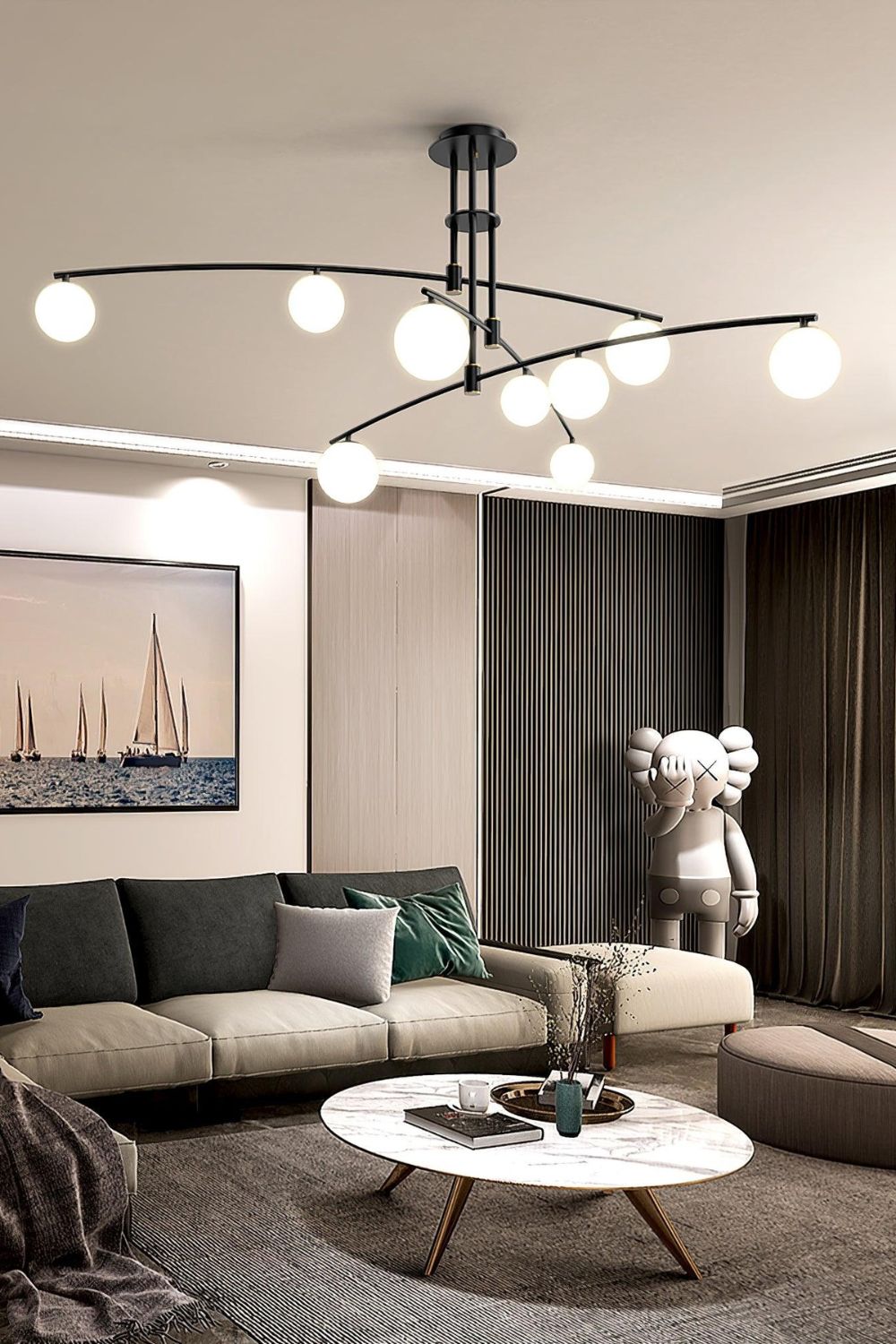 Modern Long Arm Chandelier - SamuLighting