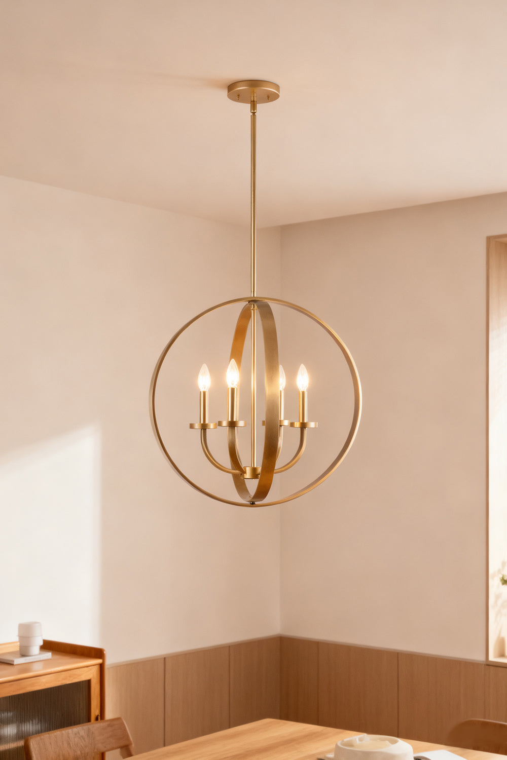 Modern Round Lantern Chandelier