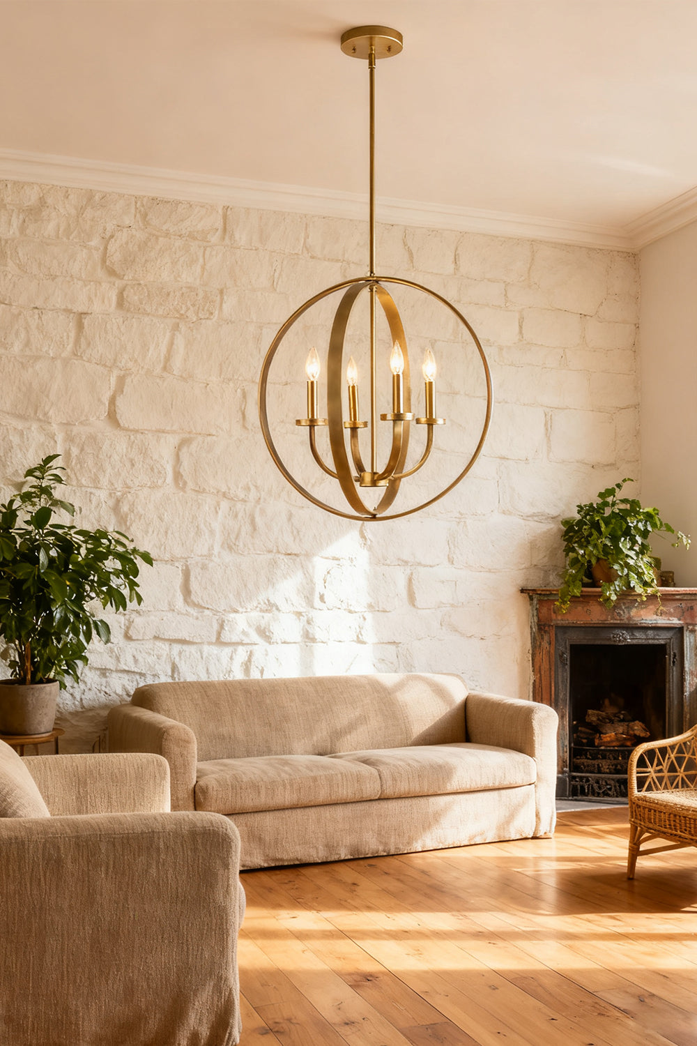 Modern Round Lantern Chandelier