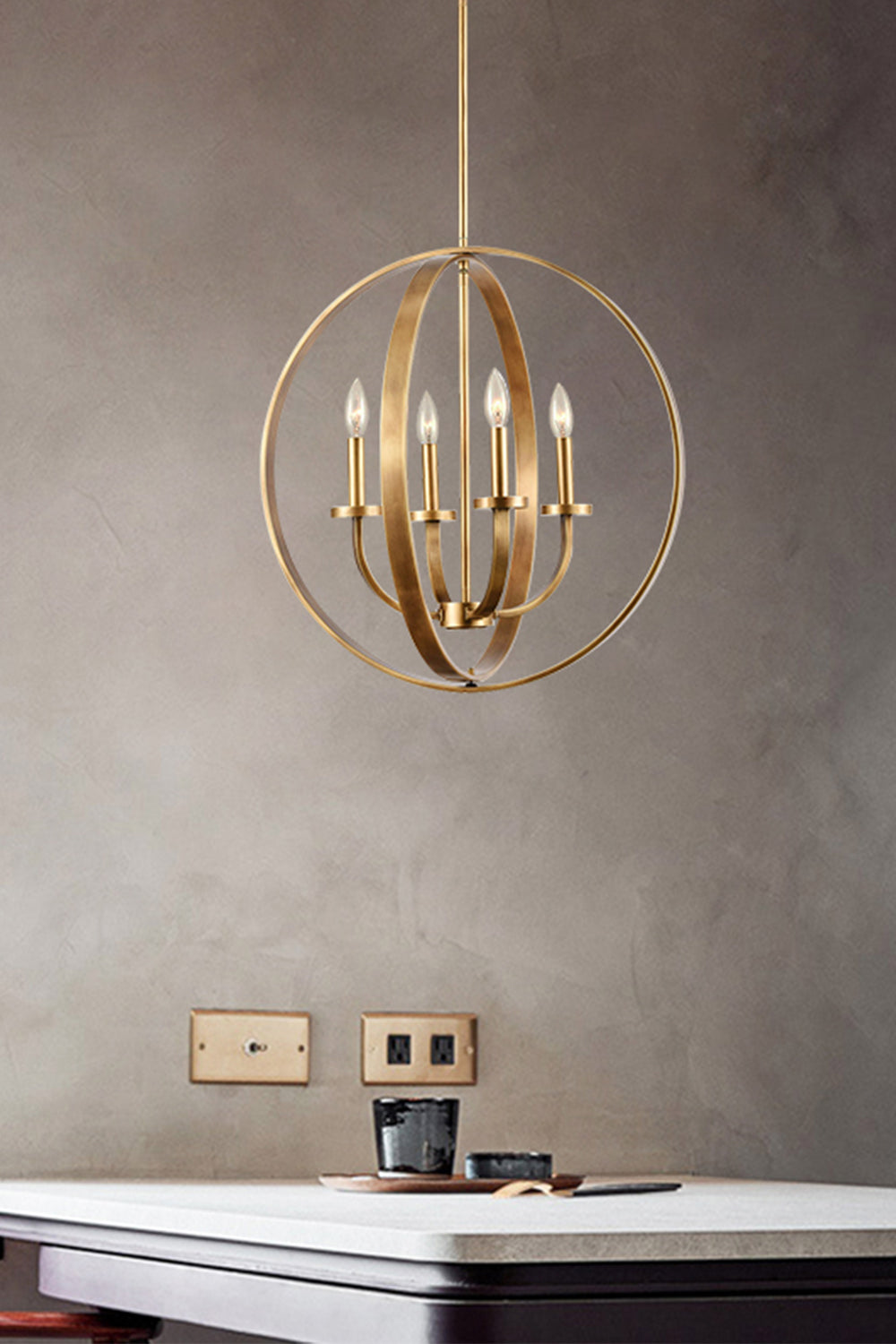 Modern Round Lantern Chandelier