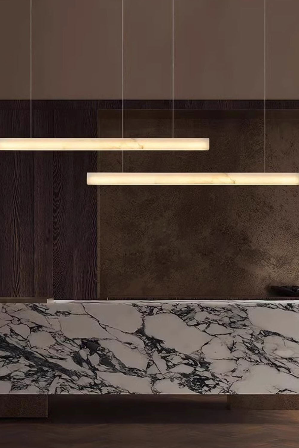 New Chinese Style Simple Natural Marble Chandelier
