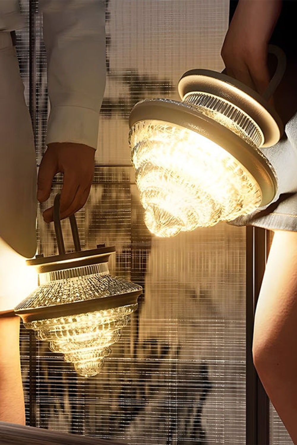 Modern Simple Portable Cone Outdoor Rechargeable Lamp