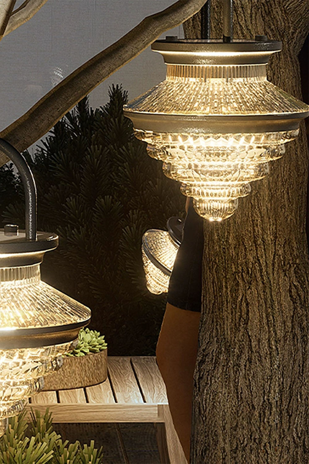 Modern Simple Portable Cone Outdoor Rechargeable Lamp