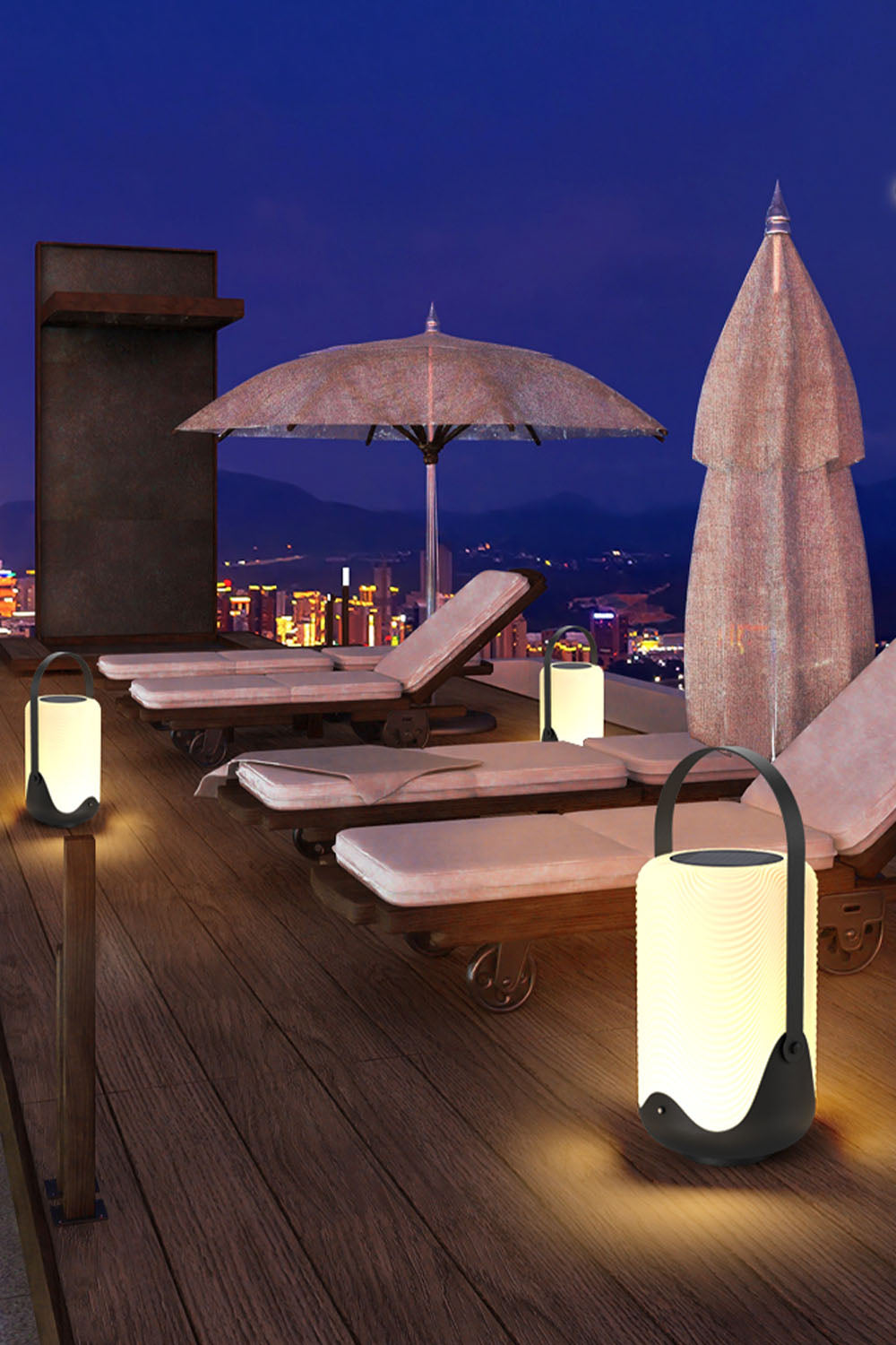 Modern Simple Portable Cylindrical Outdoor Rechargeable Table Lamp