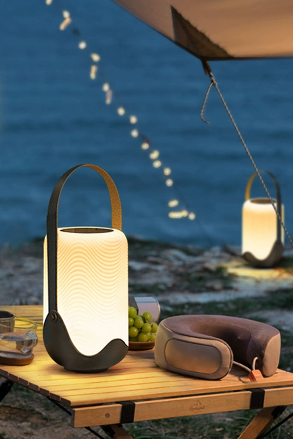 Modern Simple Portable Cylindrical Outdoor Rechargeable Table Lamp