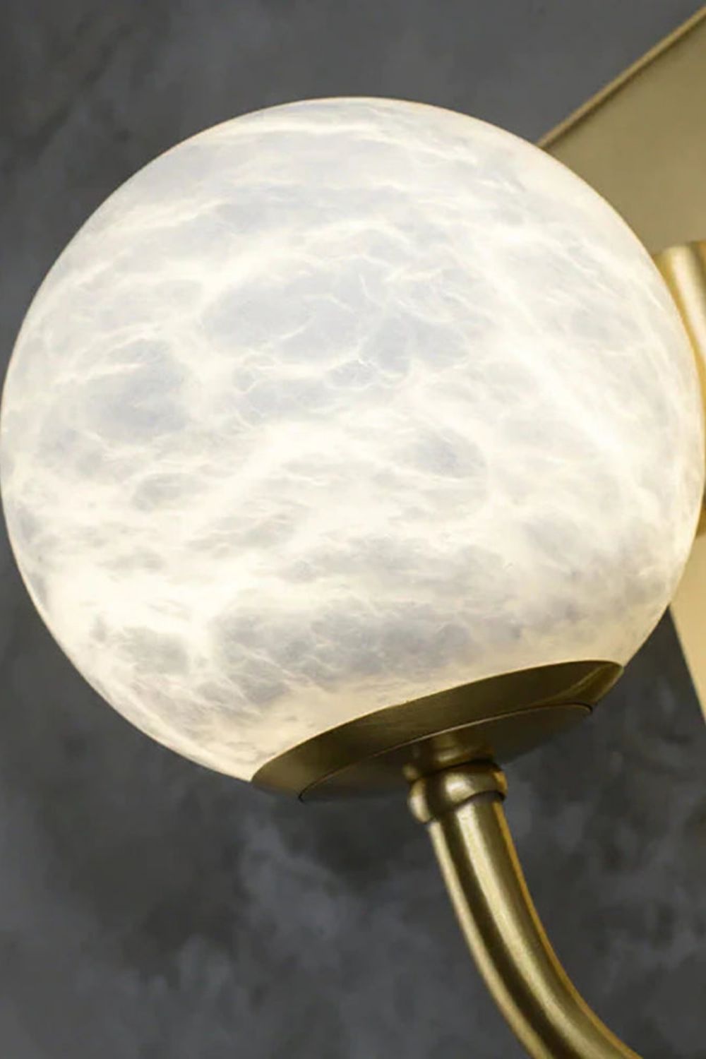 Modern Spherical Alabaster Wall Light