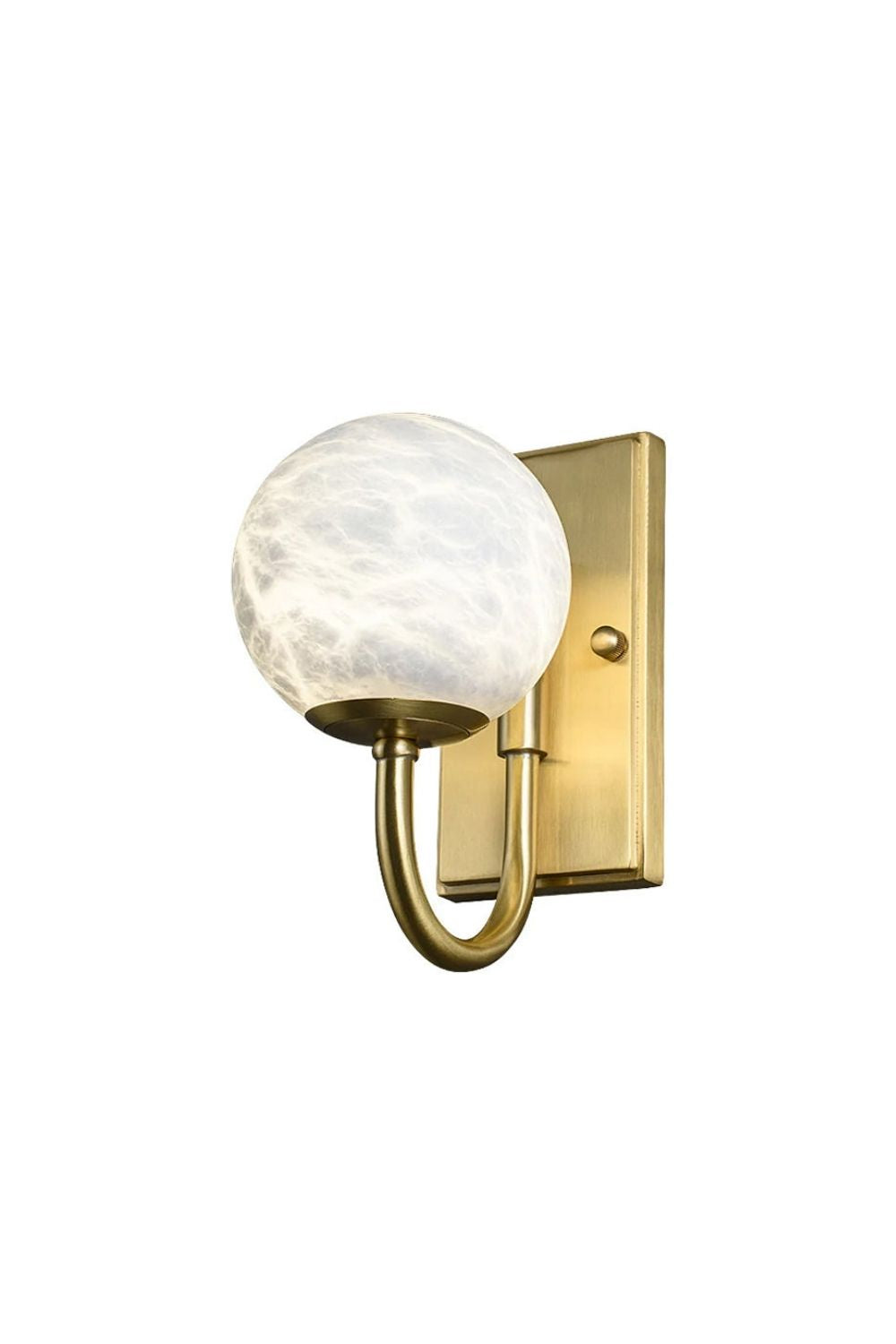 Modern Spherical Alabaster Wall Light
