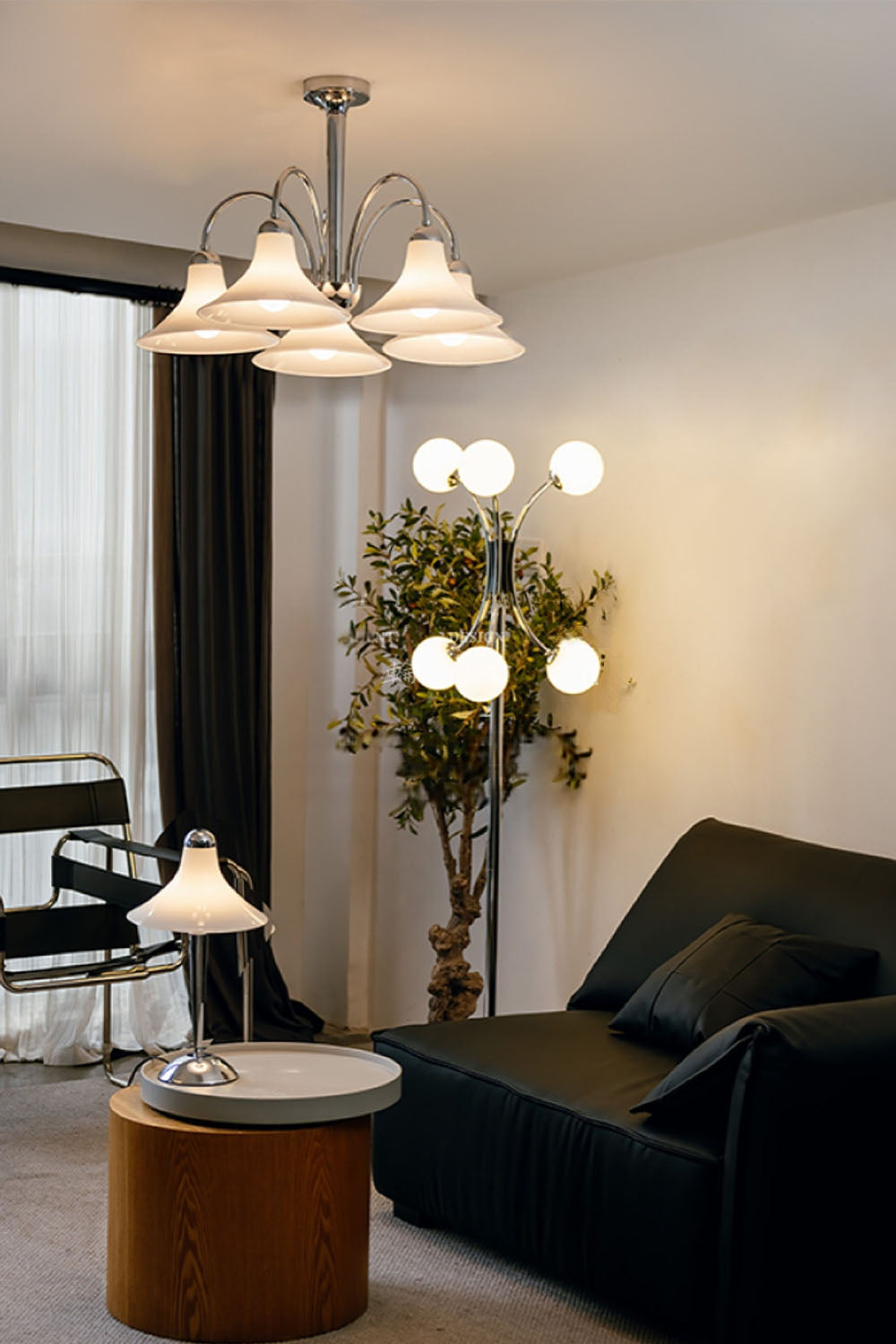 Modern Trumpet Glass Chandelier