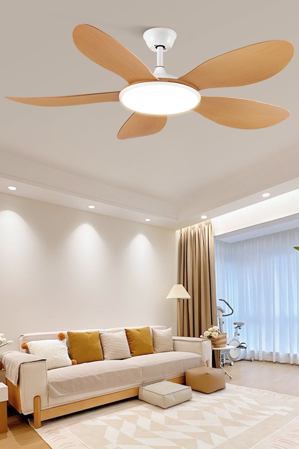 Modern Wooden Fan Chandelier