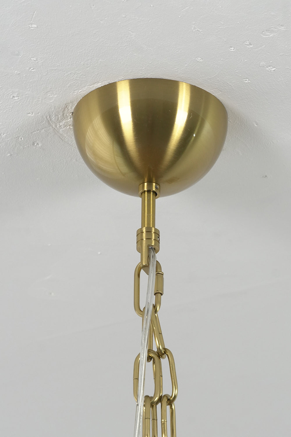 Molten Amber Glass Chandelier |Metal detail | Samu Lamp