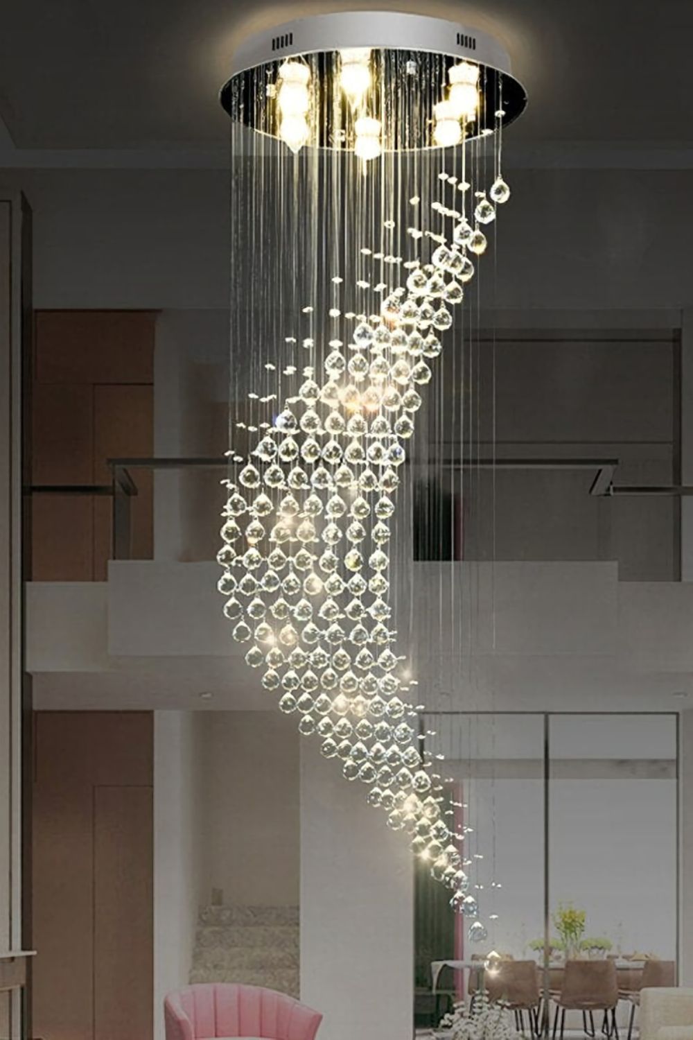 Moon Shaped Curved Crystal Chandelier - SamuLighting