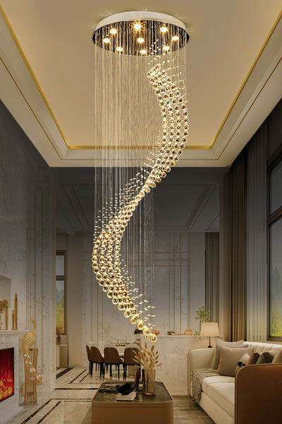 Moon Shaped Curved Crystal Chandelier - SamuLighting