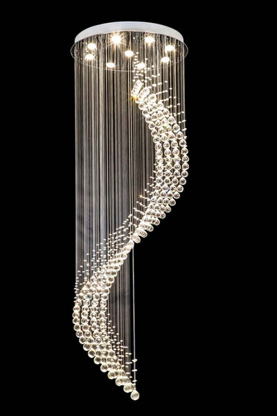 Moon Shaped Curved Crystal Chandelier - SamuLighting