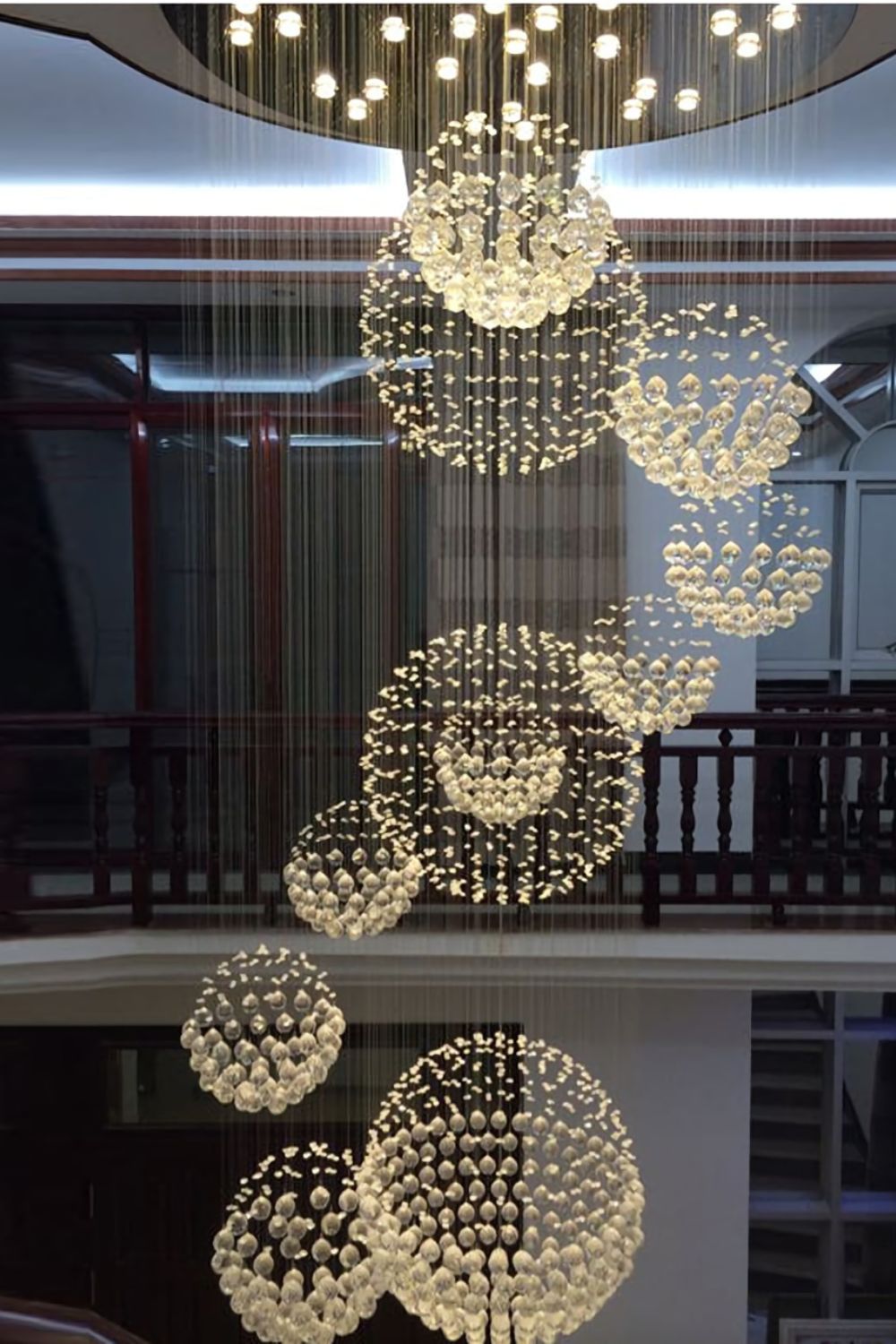 Multi-Balls Chrome Crystal Chandelier - SamuLighting