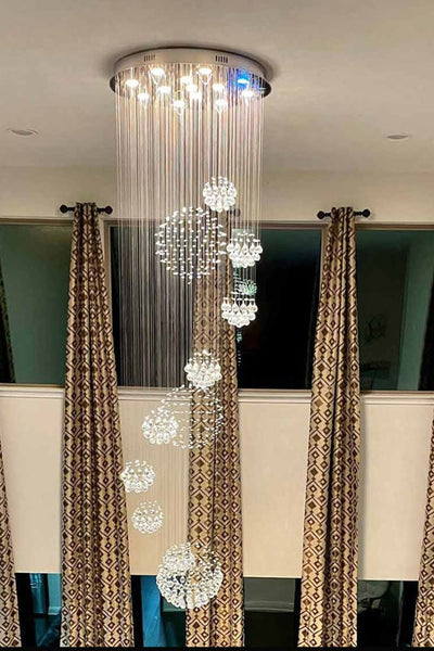 Multi-Balls Chrome Crystal Chandelier - SamuLighting