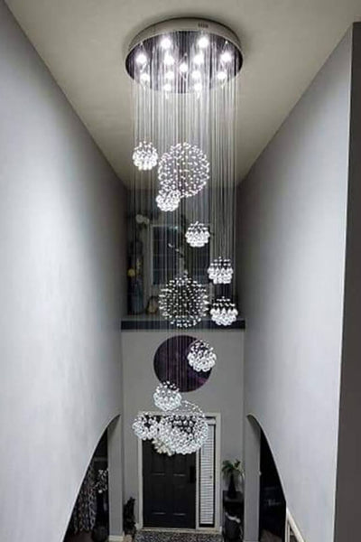 Multi-Balls Chrome Crystal Chandelier - SamuLighting