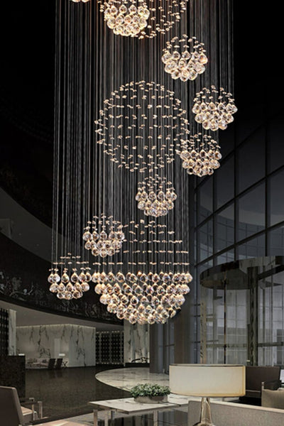 Multi-Balls Chrome Crystal Chandelier - SamuLighting